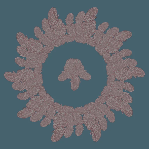 Nuevo Mandala Simétrico Estilo Zentangle Inspirado Arte Con Garabato — Archivo Imágenes Vectoriales