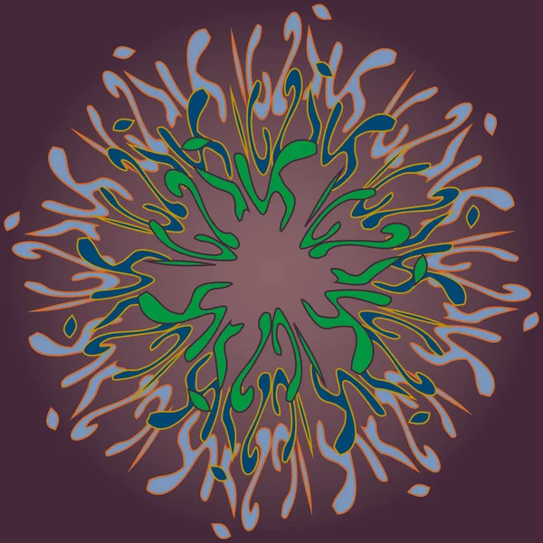 Nieuwe Symmetrische Abstracte Mandala Decoratief Object Kan Worden Gebruikt Voor — Stockvector