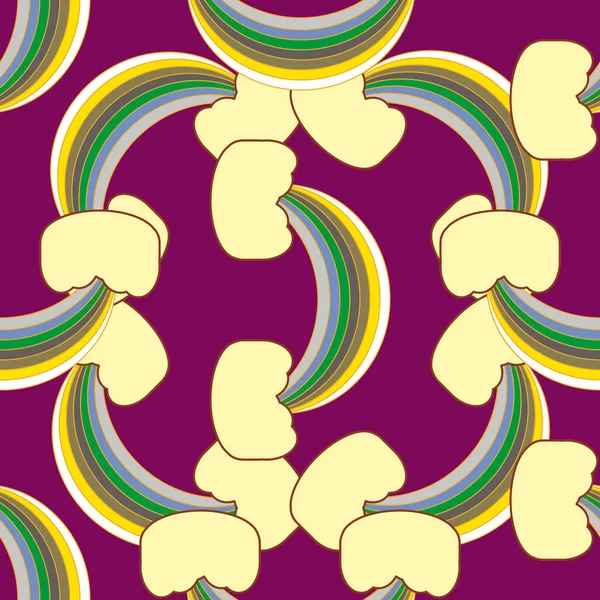 Rainbow seamless pattern. Rainbows design for textile, interior design, linens, etc. Cute abstract kids background.