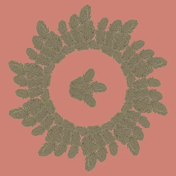 Stil zentangle yeni simetrik mandala sanat doodle ile esinlenerek.. 