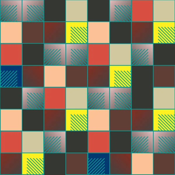 Abstrakt Geometriskt Färgglatt Sömlöst Mönster — Stock vektor