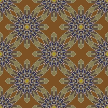  soyut çiçek geometrik Dikişsiz desen arka planı için