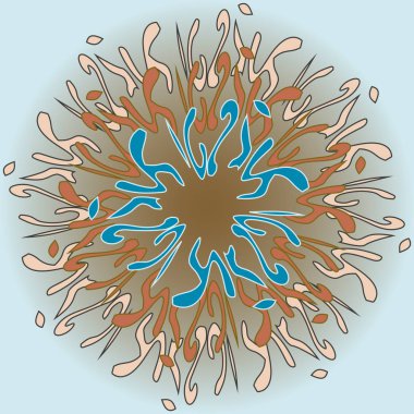 Yeni simetrik soyut mandala. Duvar kağıdı, desen dolgularını, web sayfaları, yüzey dokuları için dekoratif nesne-ebilmek var olmak kullanılmış.