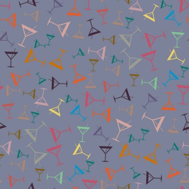 Tropik kokteyller renkli seamless modeli