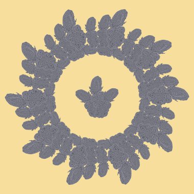 Stil zentangle yeni simetrik mandala sanat doodle ile esinlenerek.. 