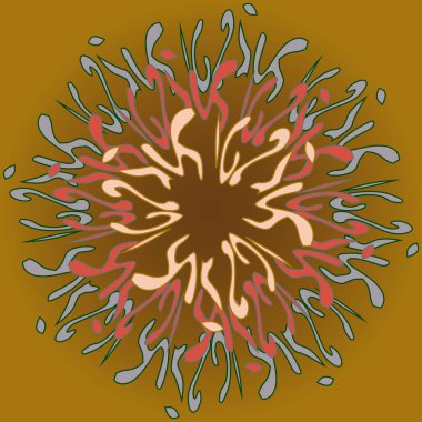 Yeni simetrik soyut mandala. Duvar kağıdı, desen dolgularını, web sayfaları, yüzey dokuları için dekoratif nesne-ebilmek var olmak kullanılmış.