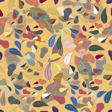 sonbahar yaprakları seamless modeli, vektör çizim 