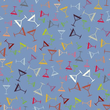 Tropik kokteyller renkli seamless modeli