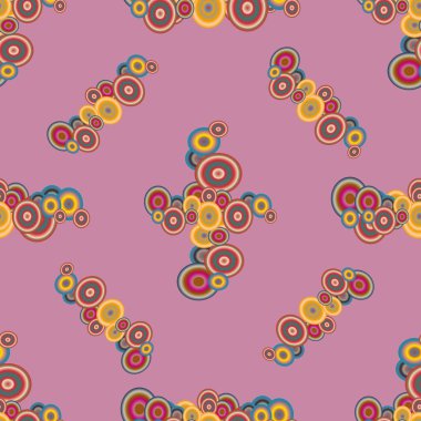 Soyut geometrik renkli seamless modeli daireler ile