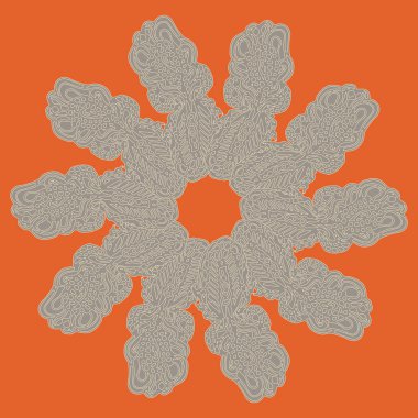 Basit renkli soyut mandala. Parlak dairesel süsleme basit şekiller oluşur. 