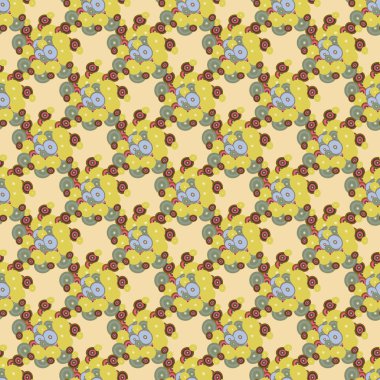 Soyut geometrik renkli seamless modeli daireler ile