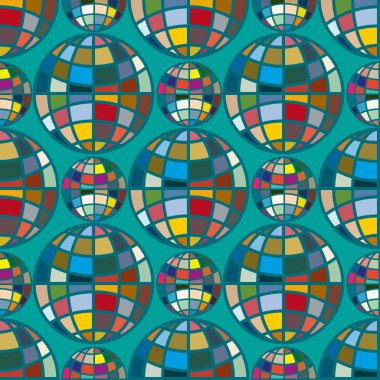 Renk seamless modeli ile işbirliği dünya küre.