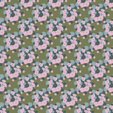 Soyut geometrik renkli seamless modeli daireler ile