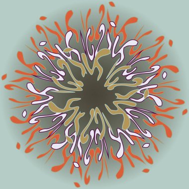 Yeni simetrik soyut mandala. Duvar kağıdı, desen dolgularını, web sayfaları, yüzey dokuları için dekoratif nesne-ebilmek var olmak kullanılmış.