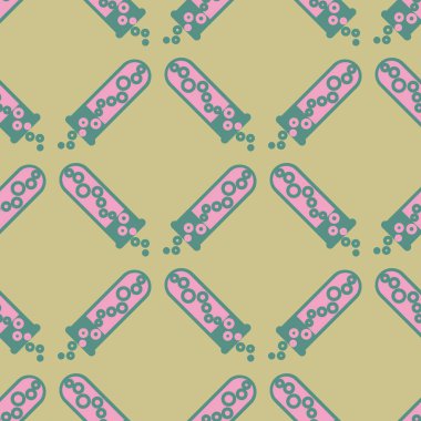 Kimya test tüpleri parlak arka plan üzerinde. Seamless modeli.