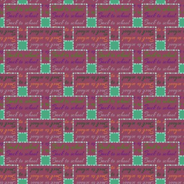 Okul hazırlıkları, arka plan için yeni dikişsiz desen. 