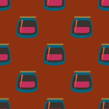 Kavanoz ile rustik ev konserve yeni dikişsiz desen arka planı için.