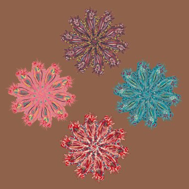 Stil zentangle yeni simetrik mandala doodle ile sanat esin kaynağı oldu. Duvar kağıdı, desen dolgularını, web sayfaları, yüzey dokuları için dekoratif nesne-ebilmek var olmak kullanılmış.