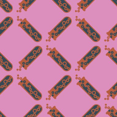 Kimya test tüpleri parlak arka plan üzerinde. Seamless modeli.