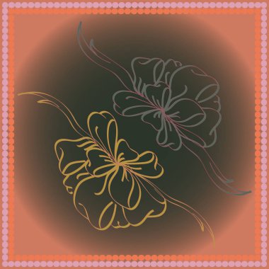 Set çekilmiş yay izole el renk arka plan üzerinde.