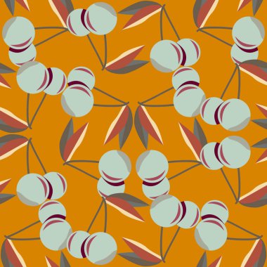 kiraz seamless modeli. Tekstil Ambalaj ve duvar kağıtları için iyi.