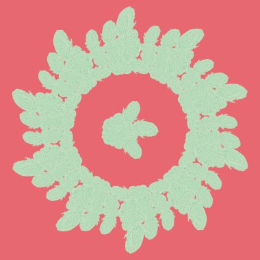 Stil zentangle yeni simetrik mandala sanat doodle ile esinlenerek.. 