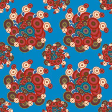 Soyut geometrik renkli seamless modeli daireler ile