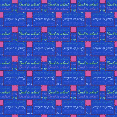 Okul hazırlıkları, arka plan için yeni dikişsiz desen. 