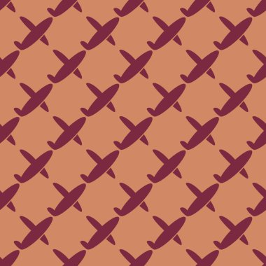 Seamless modeli uçak gökyüzünde, vektör çizim