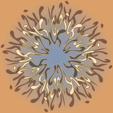 Yeni simetrik soyut mandala. Duvar kağıdı, desen dolgularını, web sayfaları, yüzey dokuları için dekoratif nesne-ebilmek var olmak kullanılmış.