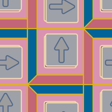 Ok düğmeleri ile Dikişsiz soyut desen