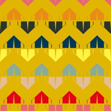 çizgi film kamp çadırları ile renk seamless modeli