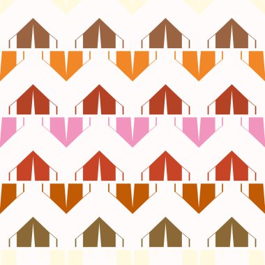 çizgi film kamp çadırları ile renk seamless modeli