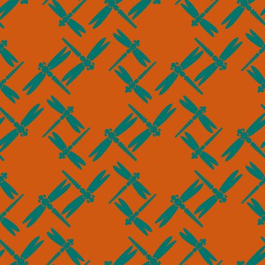 Dekoratif renkli seamless modeli ile şirin yusufçuk