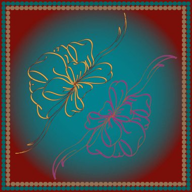 Set çekilmiş yay izole el renk arka plan üzerinde.