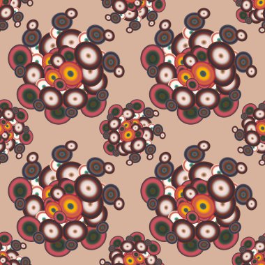 Soyut geometrik renkli seamless modeli daireler ile