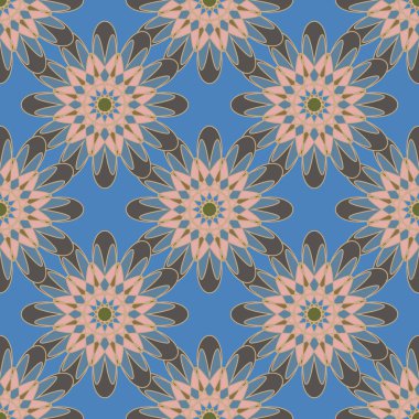  soyut çiçek geometrik Dikişsiz desen arka planı için