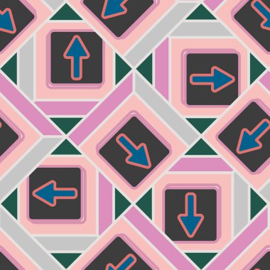 Ok düğmeleri ile Dikişsiz soyut desen