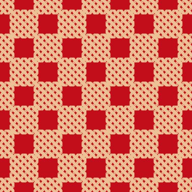 Soyut hasır geometrik seamless modeli. Vektör çizim 