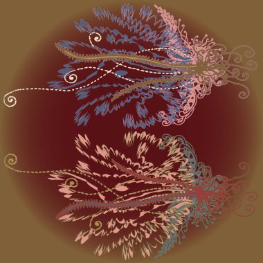 Yeni tasarım çalışmaları için el yapımı doodle ile soyut desen.