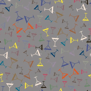 Tropik kokteyller renkli seamless modeli