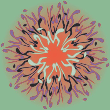 Yeni simetrik soyut mandala. Duvar kağıdı, desen dolgularını, web sayfaları, yüzey dokuları için dekoratif nesne-ebilmek var olmak kullanılmış.