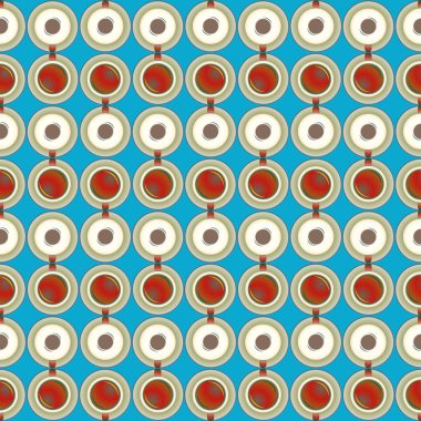 Bardak kahve veya çay arka plan seamless modeli üzerinde noktalı.