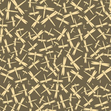 Dekoratif renkli seamless modeli ile şirin yusufçuk