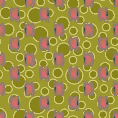 Bardak kahve veya çay arka plan seamless modeli üzerinde noktalı.