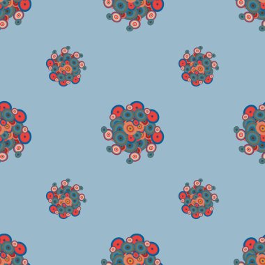 Soyut geometrik renkli seamless modeli daireler ile