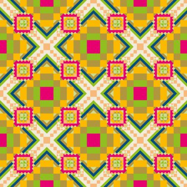 Geometrik etnik desen sorunsuz tasarım arka plan veya duvar kağıdı için