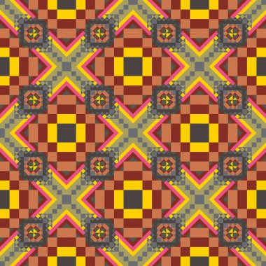 Geometrik etnik desen sorunsuz tasarım arka plan veya duvar kağıdı için