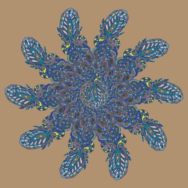 Stil zentangle yeni simetrik mandala doodle ile sanat esin kaynağı oldu. Duvar kağıdı, desen dolgularını, web sayfaları, yüzey dokuları için dekoratif nesne-ebilmek var olmak kullanılmış.