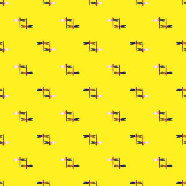 Dekoratif renkli seamless modeli ile şirin yusufçuk